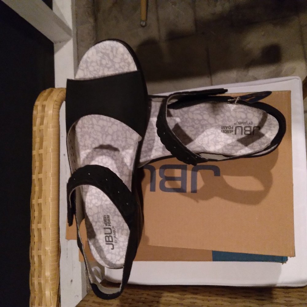 JBU by Jambu GRACE Black Women's Sandals with Adjustable Strap in a Size 11 M